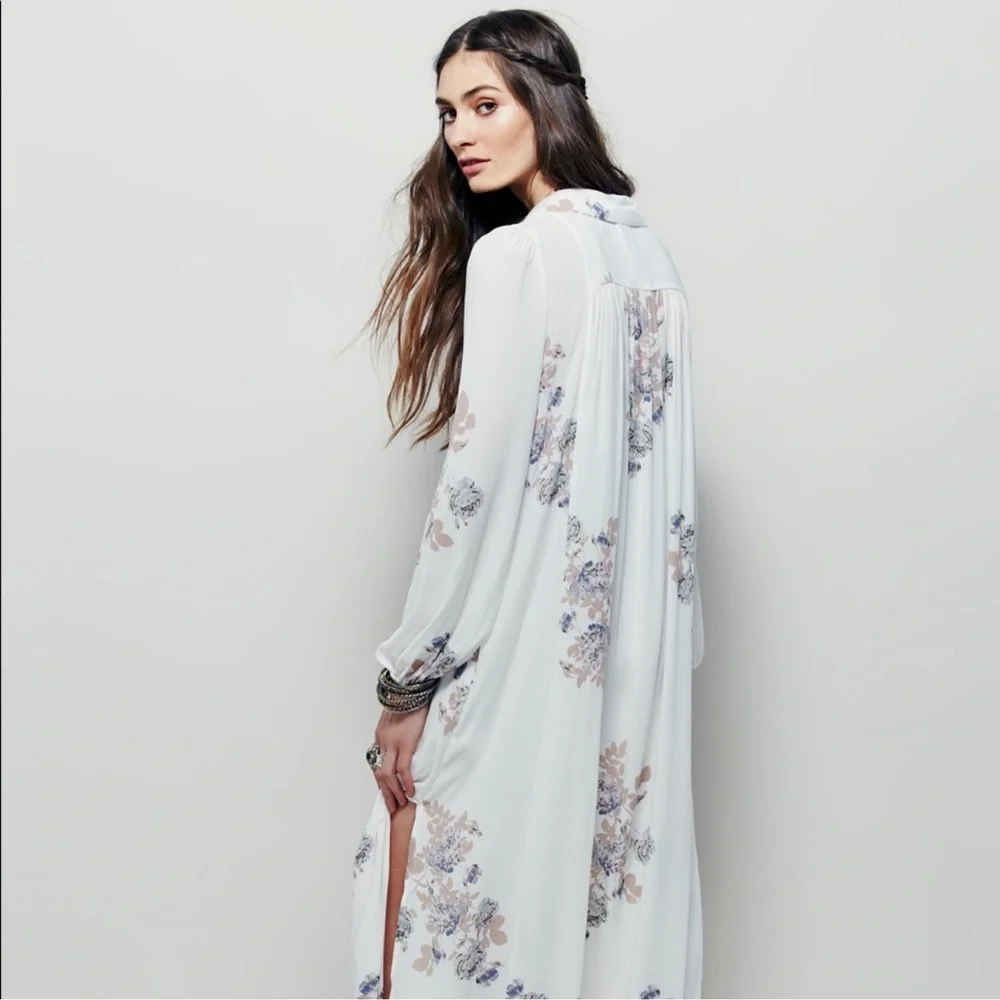 Free People Rosemary Long Sleeve Maxi Dress Medium - Picture 4 of 11